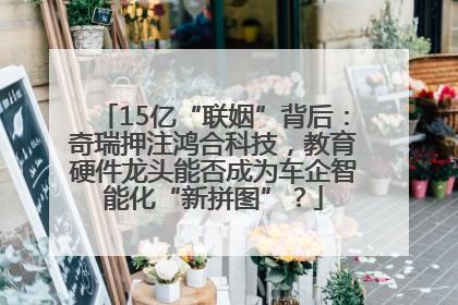 15亿“联姻”背后：奇瑞押注鸿合科技，教育硬件龙头能否成为车企智能化“新拼图”？